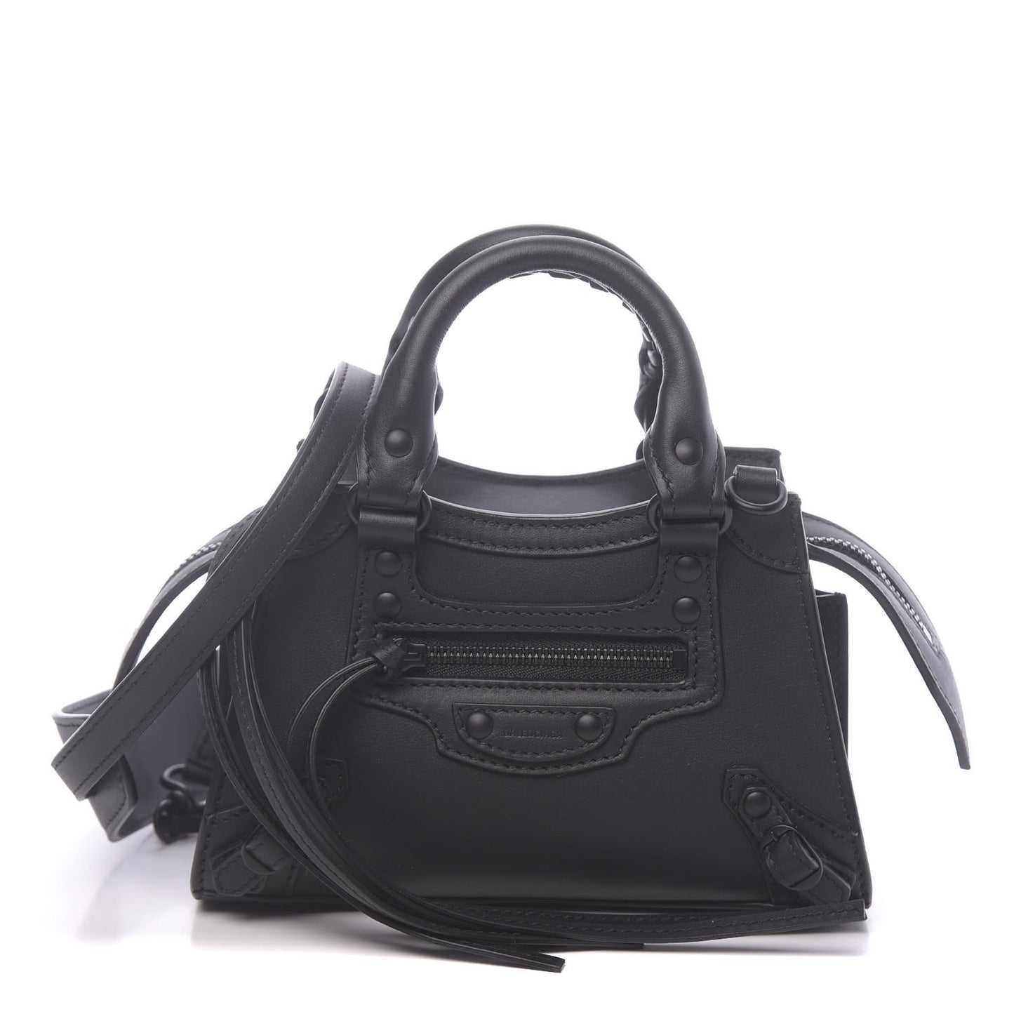 Smooth Calfskin Neo Classic Black Hardware Nano City Crossbody Black