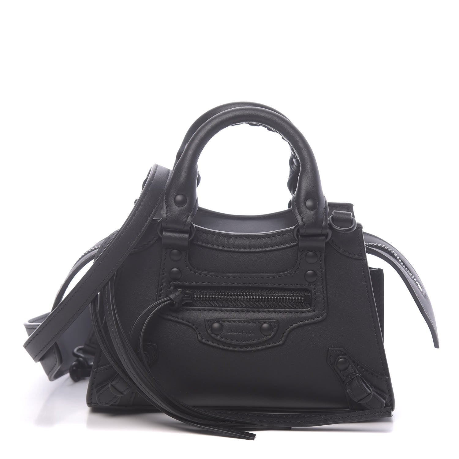 Balenciaga Smooth Calfskin Neo Classic Black Hardware Nano City Crossbody Black 1 of 10