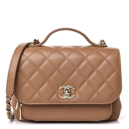 Chanel Caviar Quilted Medium Business Affinity Flap Beige 1 of 10