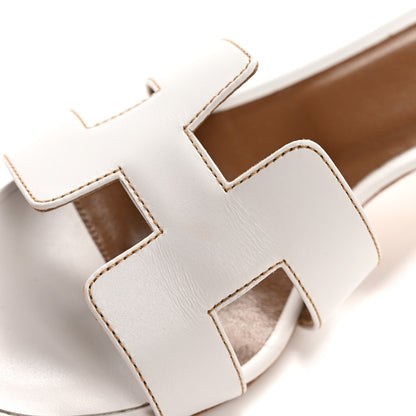 Hermes Calfskin Oasis Sandals 35 White 19 of 20
