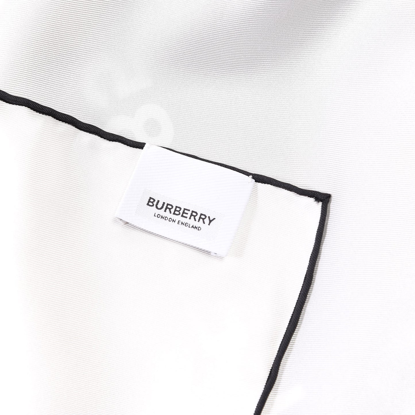 Silk Horseferry Print Scarf Black White