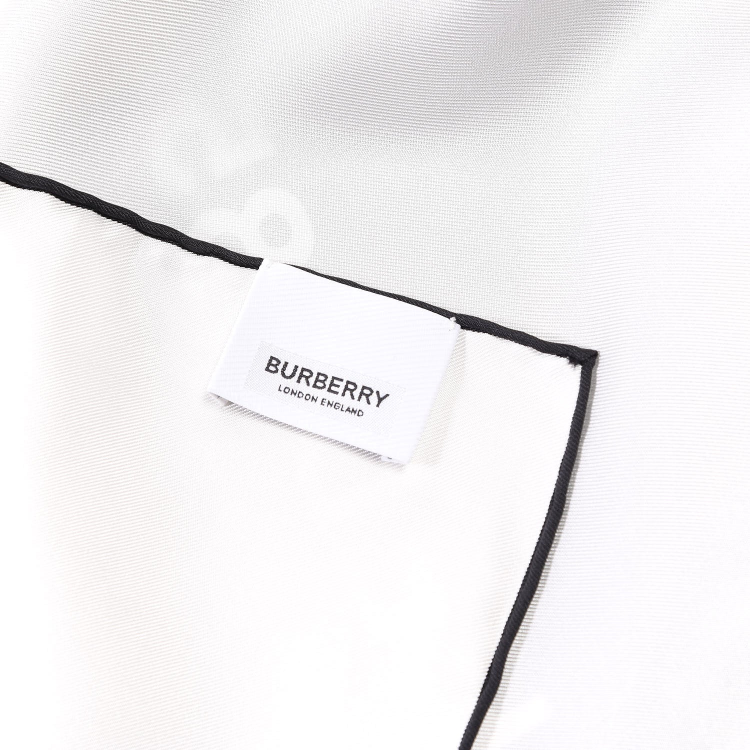 Burberry Silk Horseferry Print Scarf Black White 7 of 7