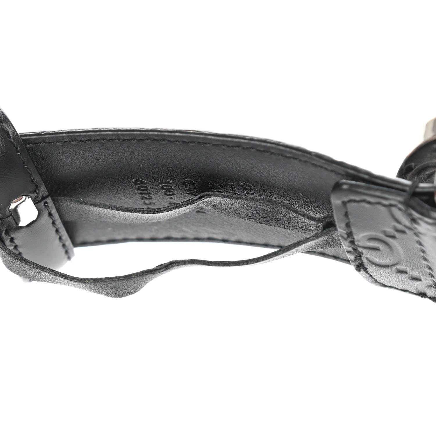 Gucci Guccissima Signature Interlocking G 40mm Belt 100 40 Black 7 of 7