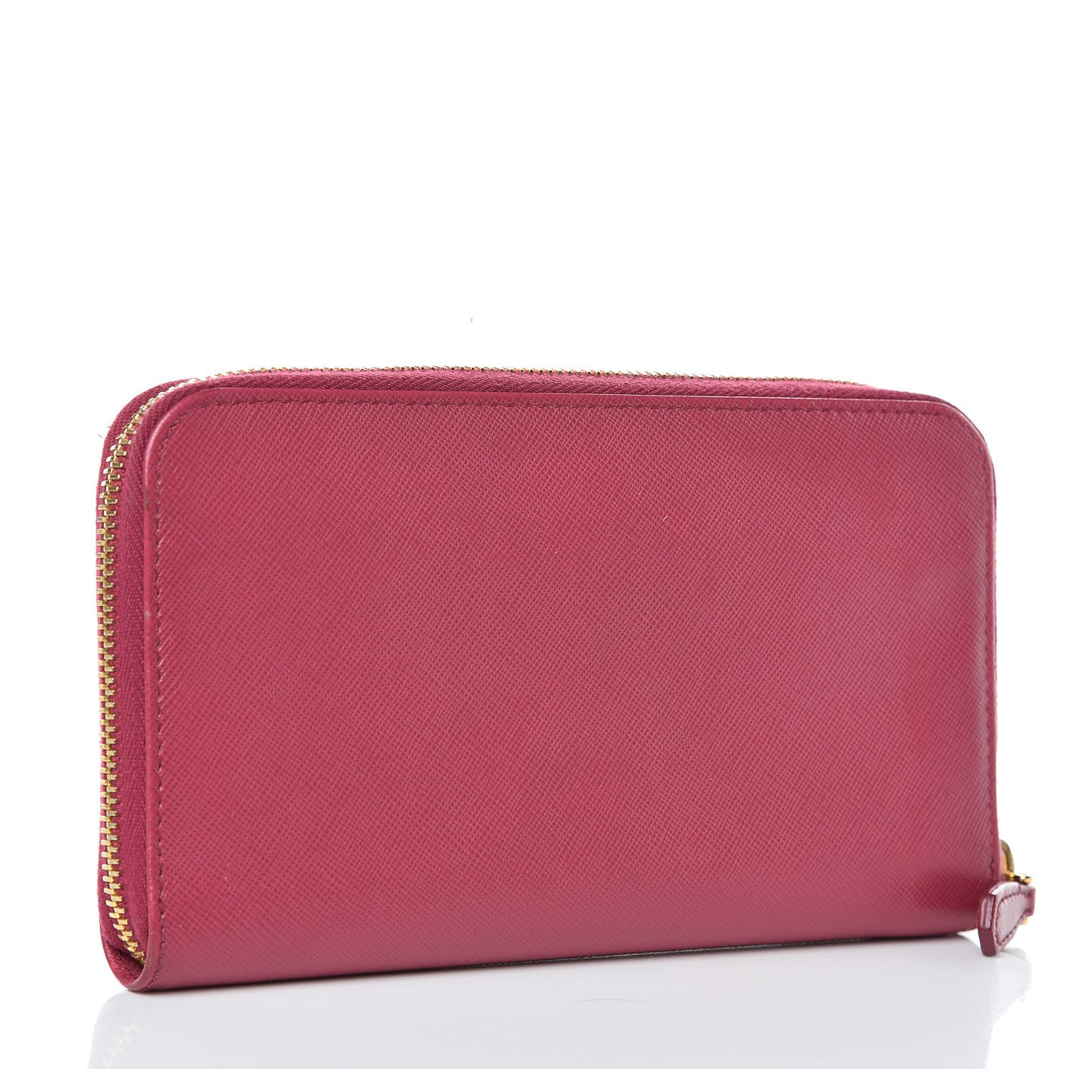 Prada Saffiano Colour Zip Around Wallet Peonia 3 of 12