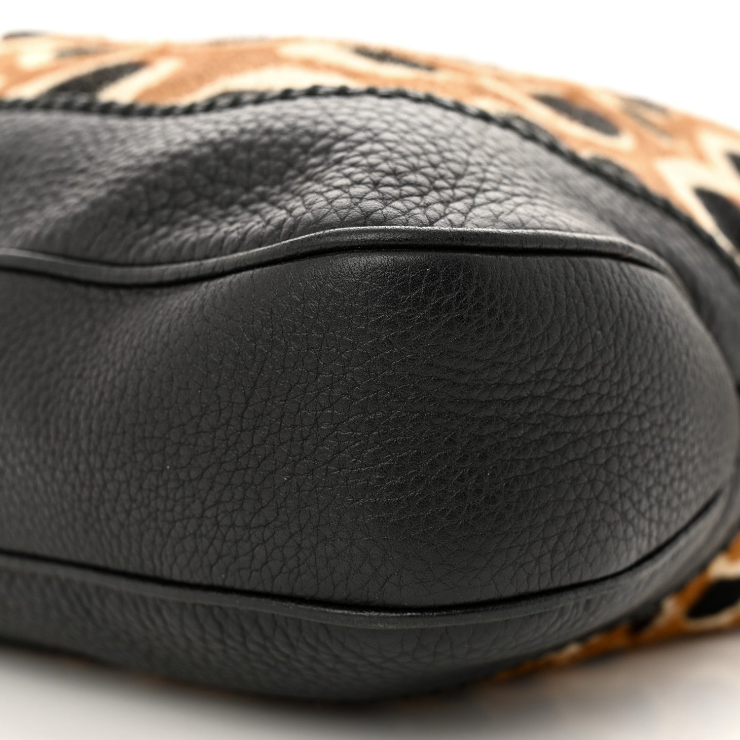Gucci Calf Hair Leopard Print Medium New Jackie Shoulder Bag Tobacco 9 of 11