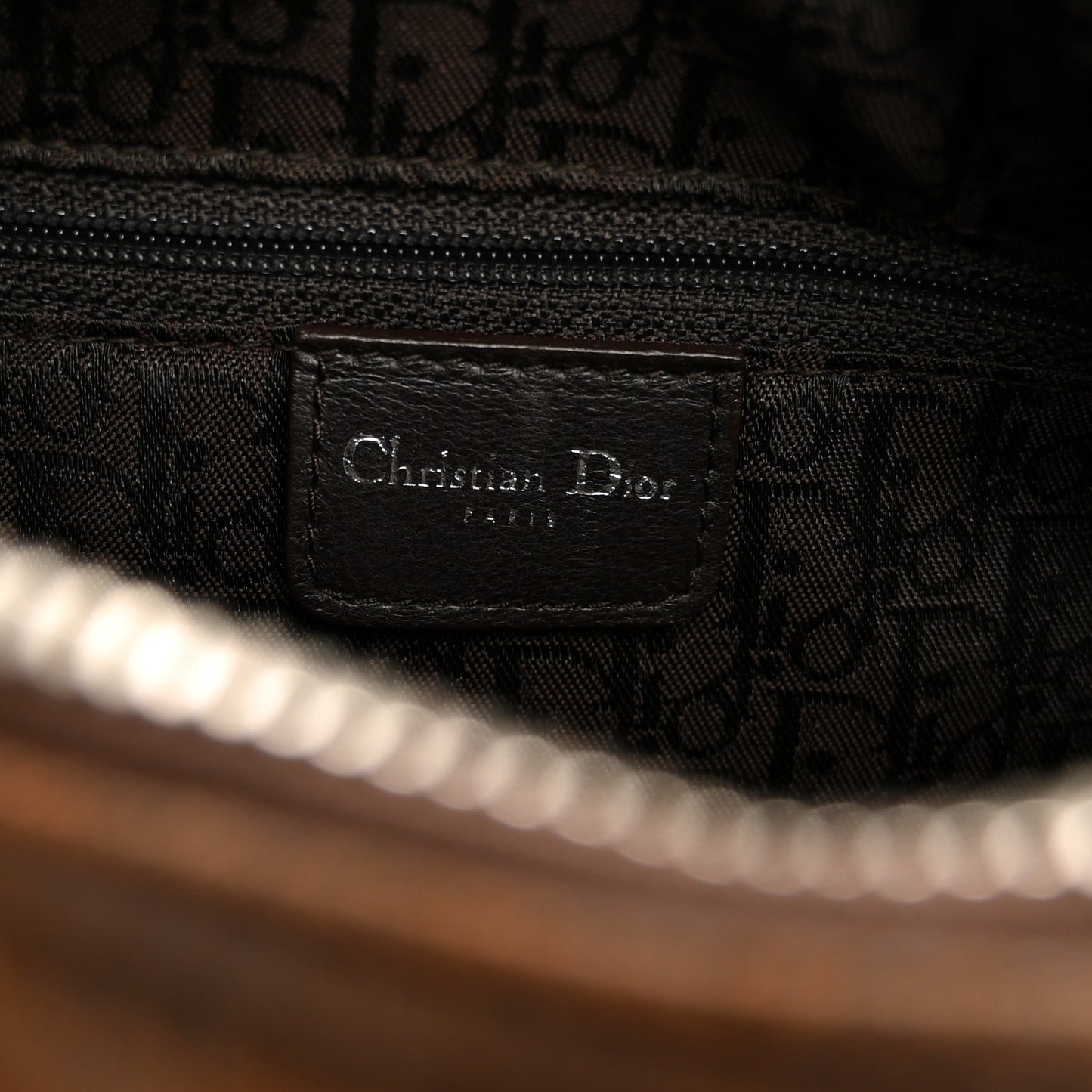 Suede Shearling Flight East West Bag Brown Beige