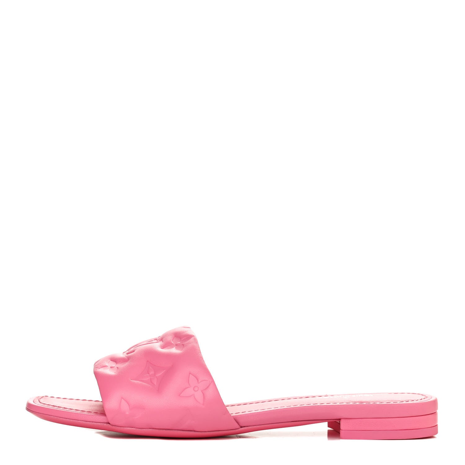 Louis Vuitton Lambskin Embossed Monogram Revival Flat Mules 36 Rose Pop 1 of 10