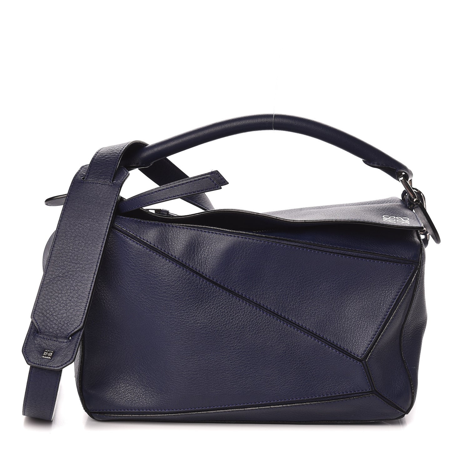 Calfskin Medium Puzzle Bag Marine
