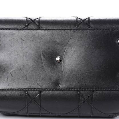 Christian Dior Lambskin Cannage Granville Polochon Black 11 of 12