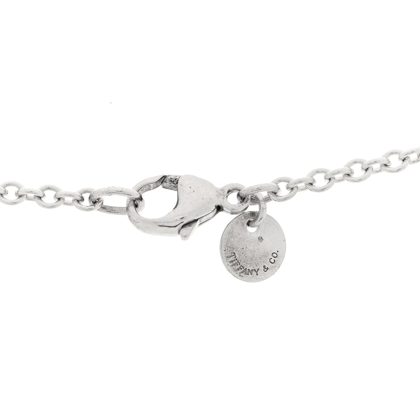 Sterling Silver Barrel Bead Station Chain Necklace
