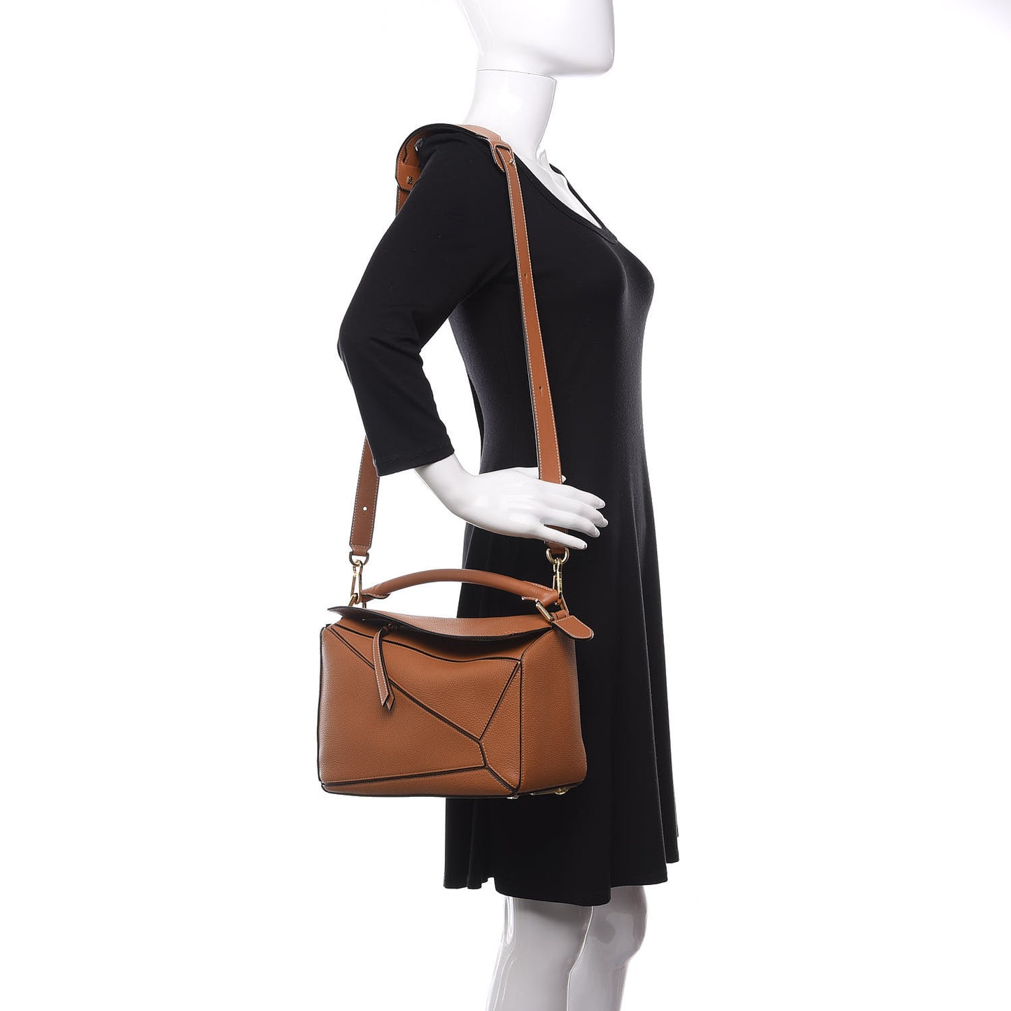 Calfskin Medium Puzzle Bag Tan