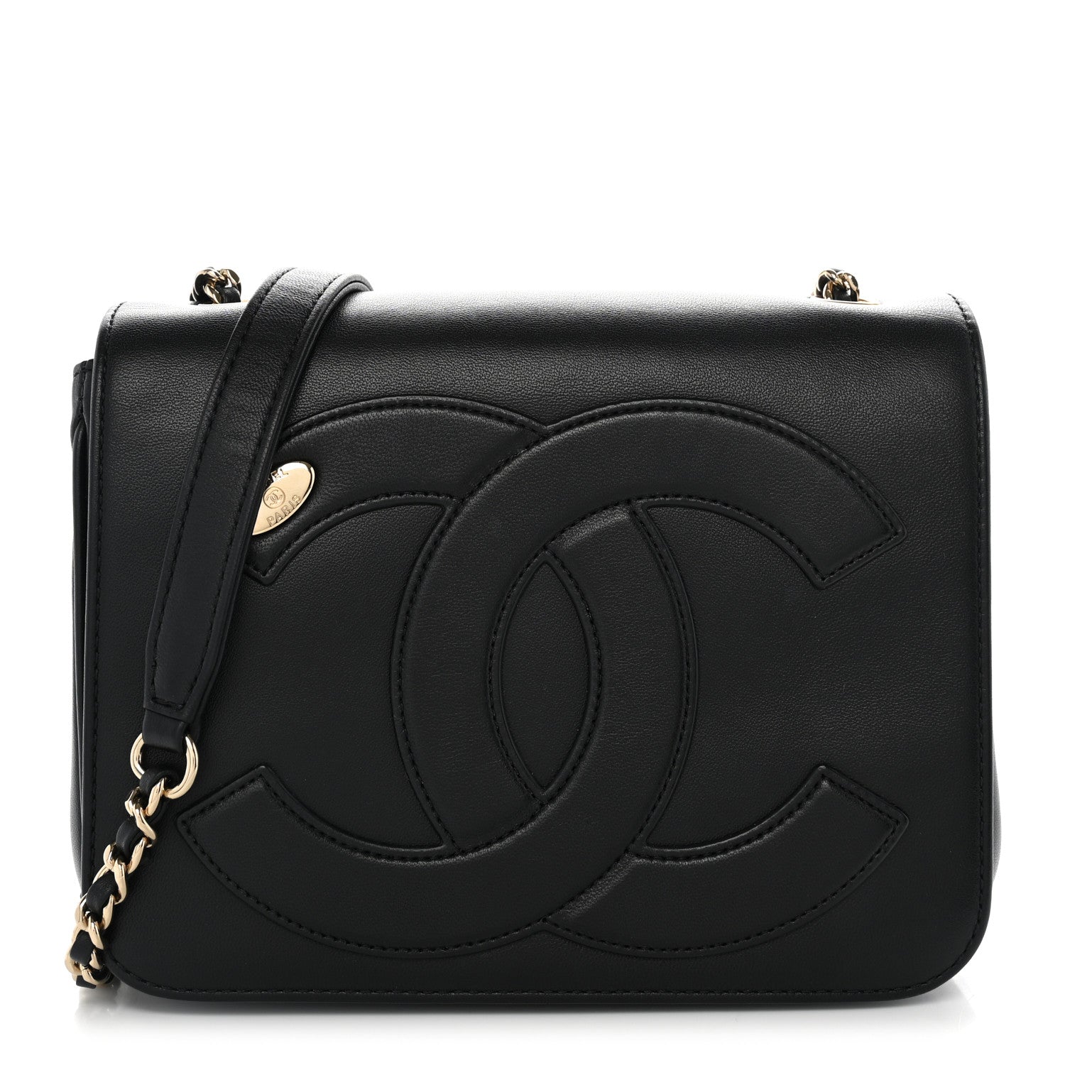 Chanel Lambskin CC Mania Flap Bag Black 1 of 11