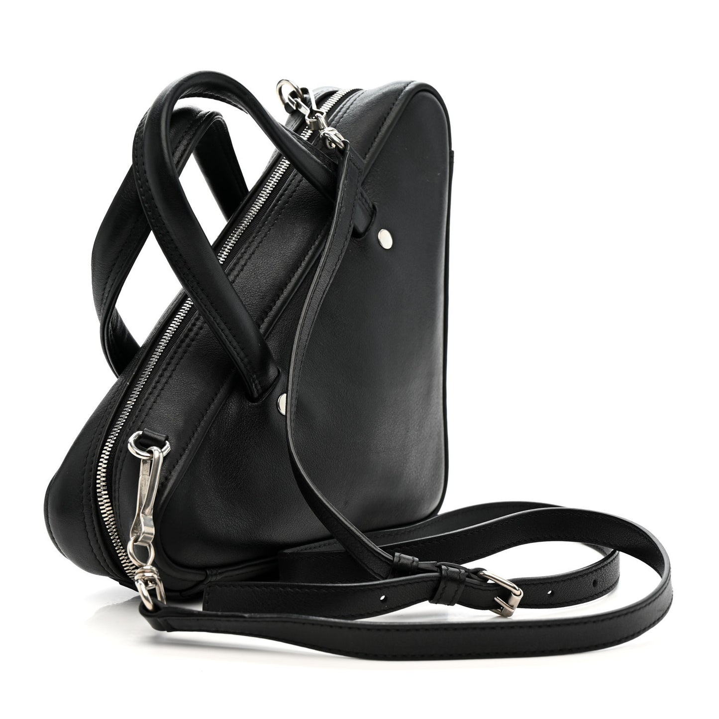 Calfskin XS Triangle Duffle Black