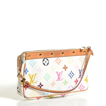 Louis Vuitton Monogram Multicolor Pochette Accessories White 2 of 8