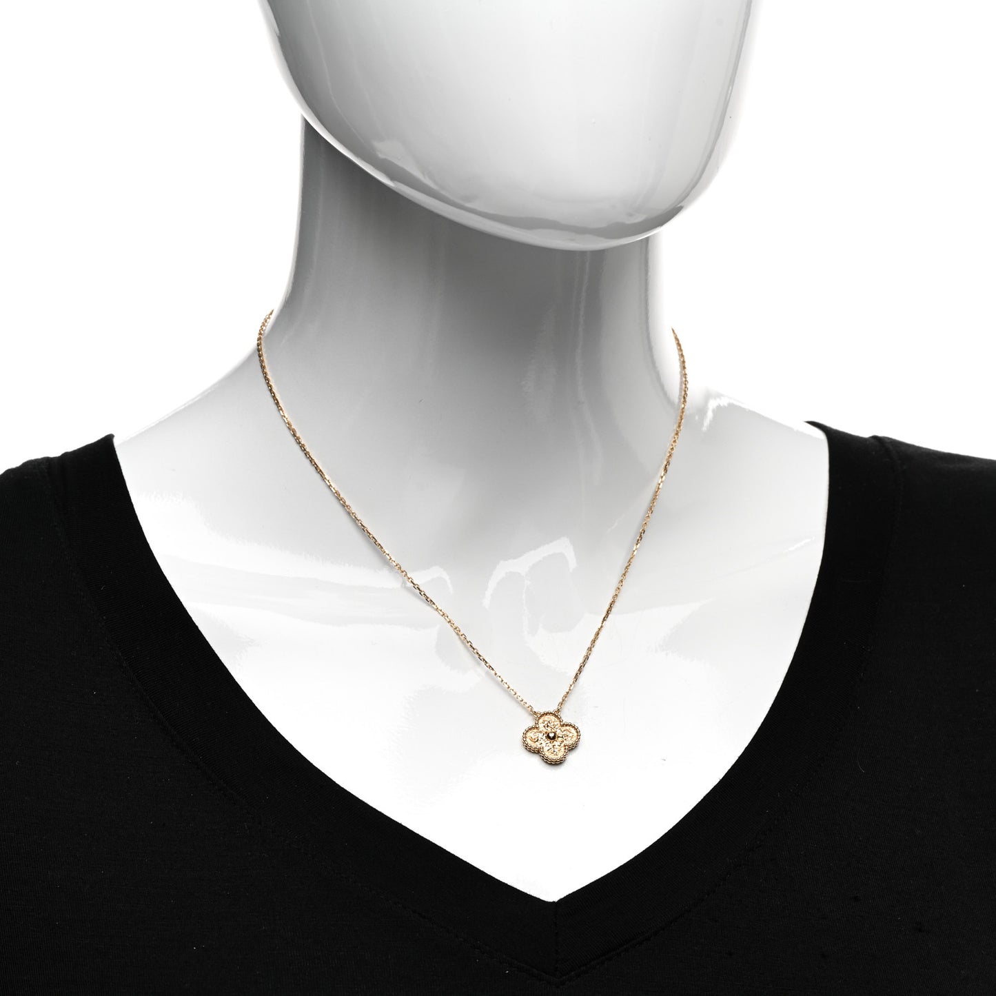 18K Yellow Gold Vintage Alhambra Pendant Necklace