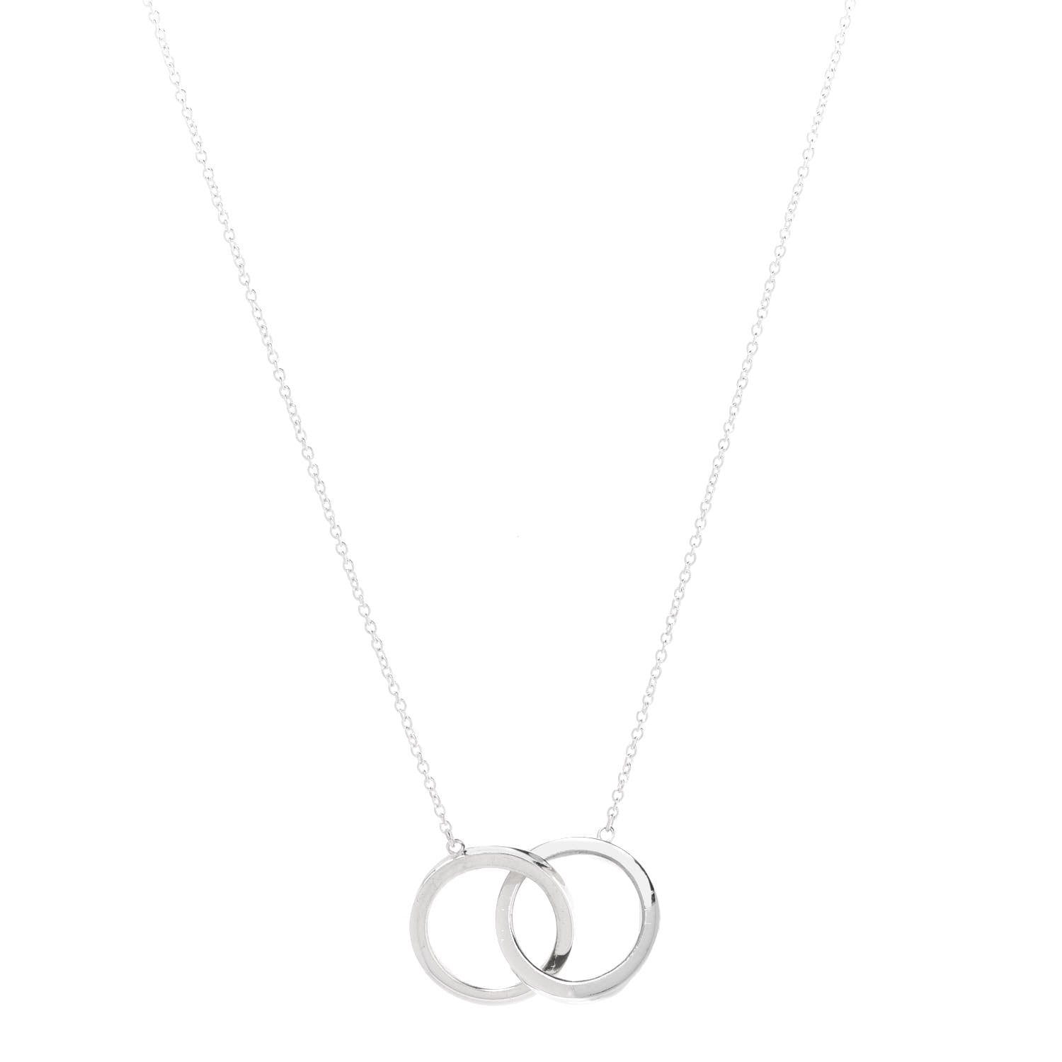Tiffany Sterling Silver 1837 Interlocking Circles Pendant Necklace 1 of 8