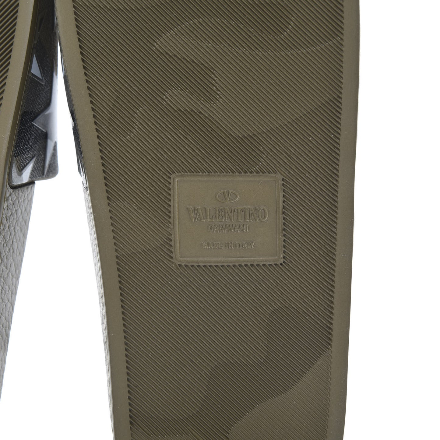 PVC Camustars Slide Sandals 37 Army Green White