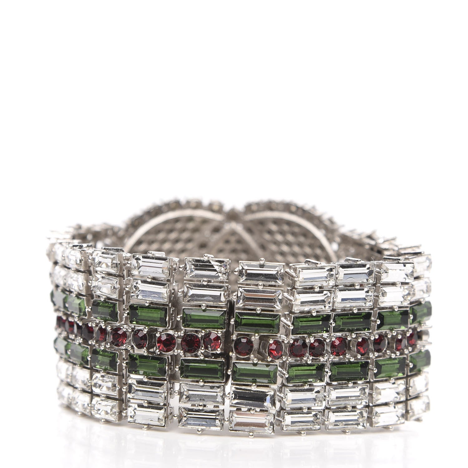 Gucci Crystals Double G Web Tennis Bracelet L Multicolor 3 of 4