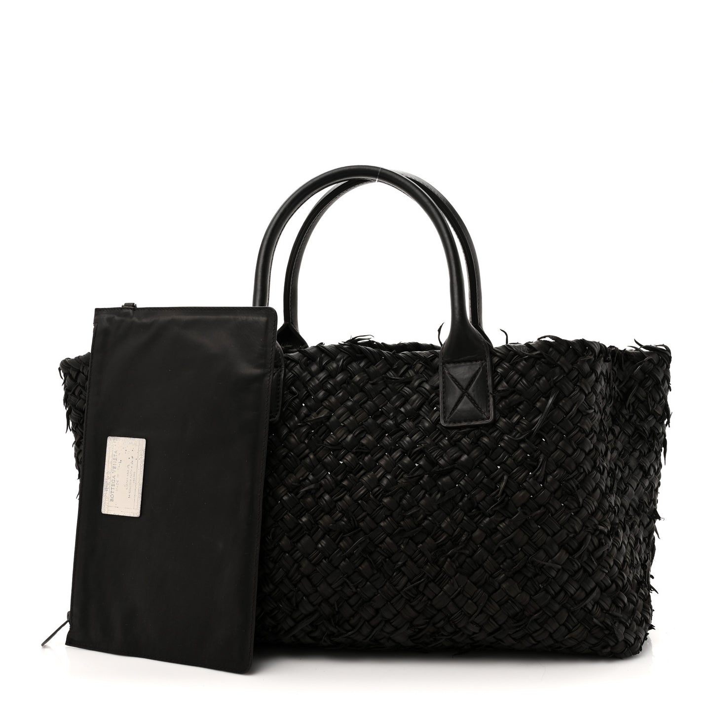 Chevre Intrecciato Fringe Netted Medium Cabat Tote