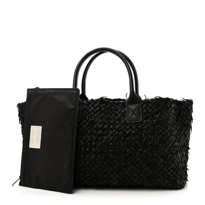 Bottega Veneta Chevre Intrecciato Fringe Netted Medium Cabat Tote 3 of 12