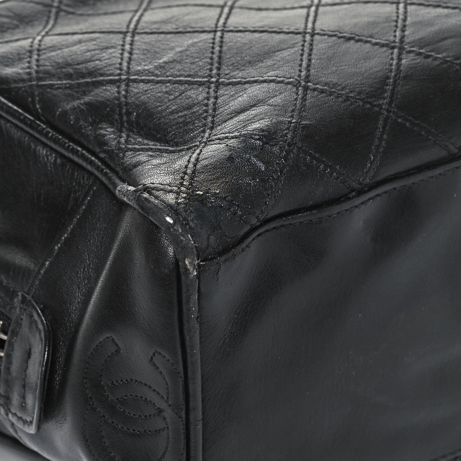 Chanel Lambskin Quilted Cosmetic Case Black 13 of 13