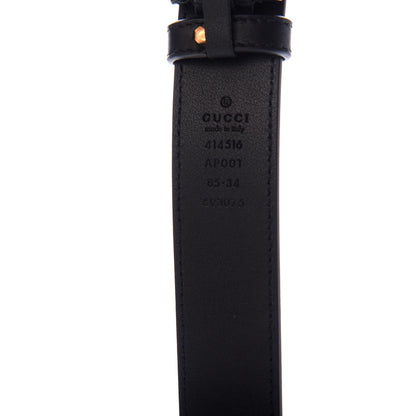 Gucci Calfskin Double G 30mm Belt 85 34 Black 3 of 4