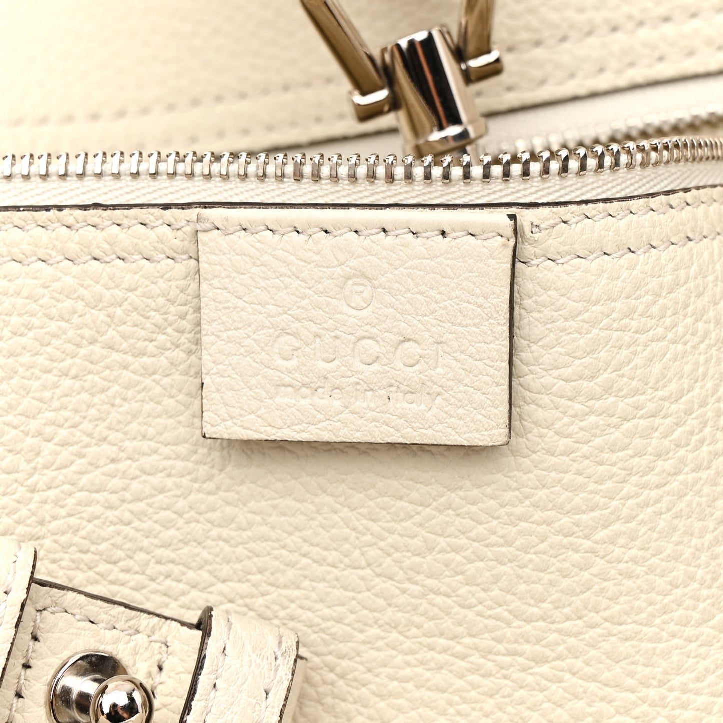 Soft Calfskin Medium Jackie Top Handle Bag Antique White
