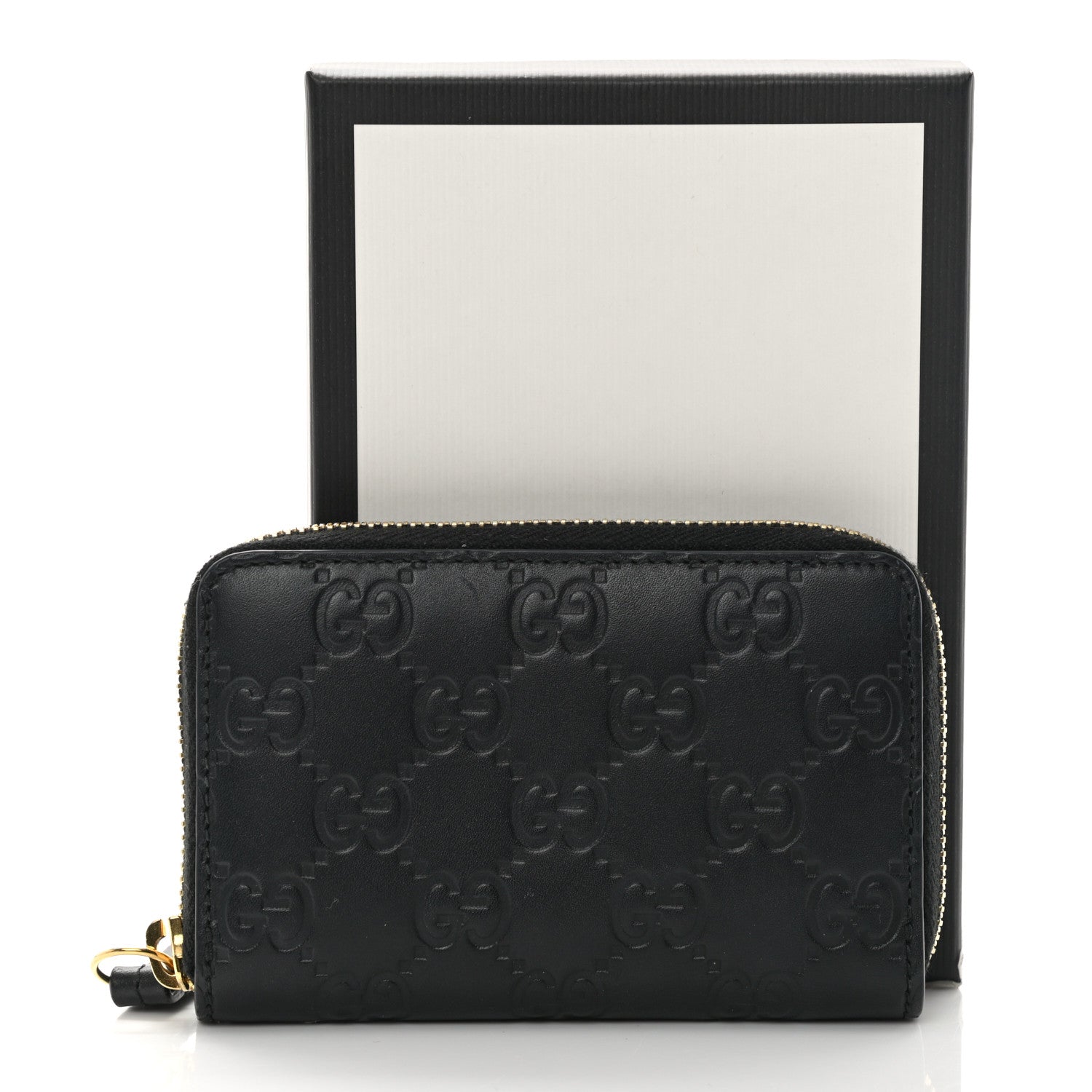 Gucci Guccissima Zip Around Card Case Black 8 of 8