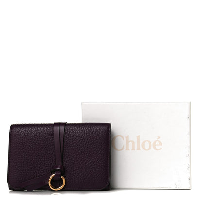 Chloe Calfskin Alphabet Compact Wallet Purple 12 of 12