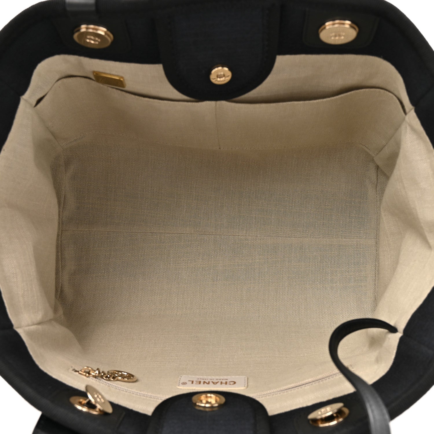 Chanel Mixed Fibers Small Deauville Tote Black 6 of 13