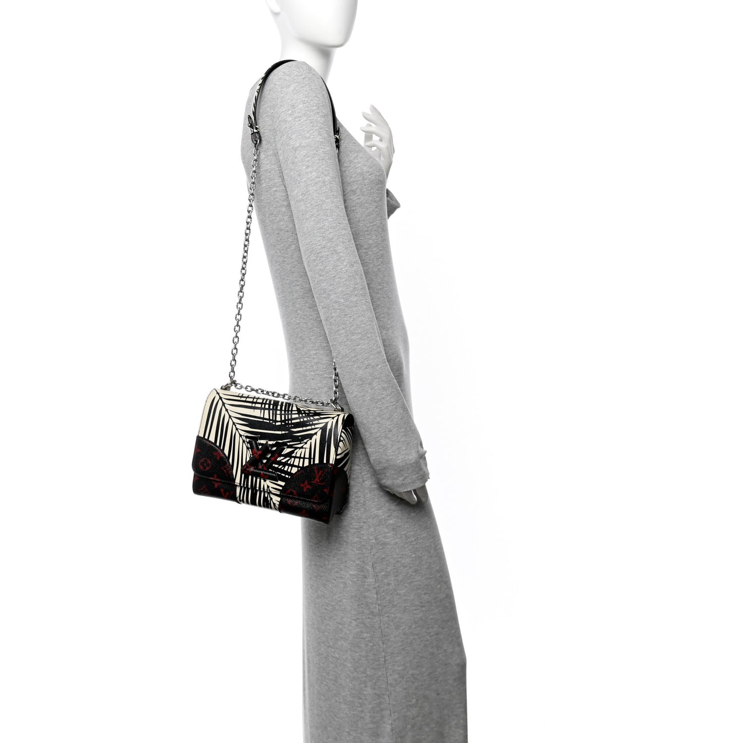 Monogram Infrarouge Palm Twist Shoulder Bag MM Black White