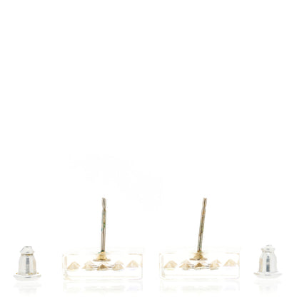 Chanel Resin Crystal CC Square Earrings Multi 3 of 4