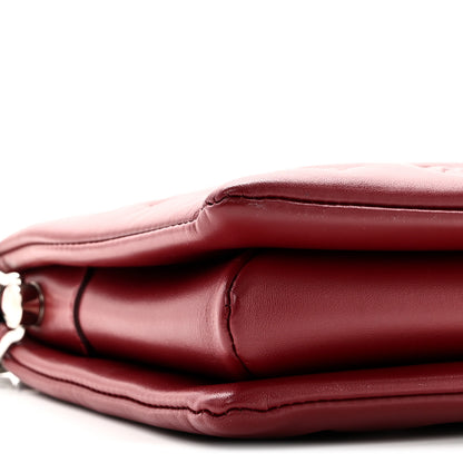 Louis Vuitton Lambskin Embossed Monogram Coussin PM Wine 8 of 9