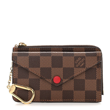 Louis Vuitton Damier Ebene Recto Verso Card Holder Red 1 of 6