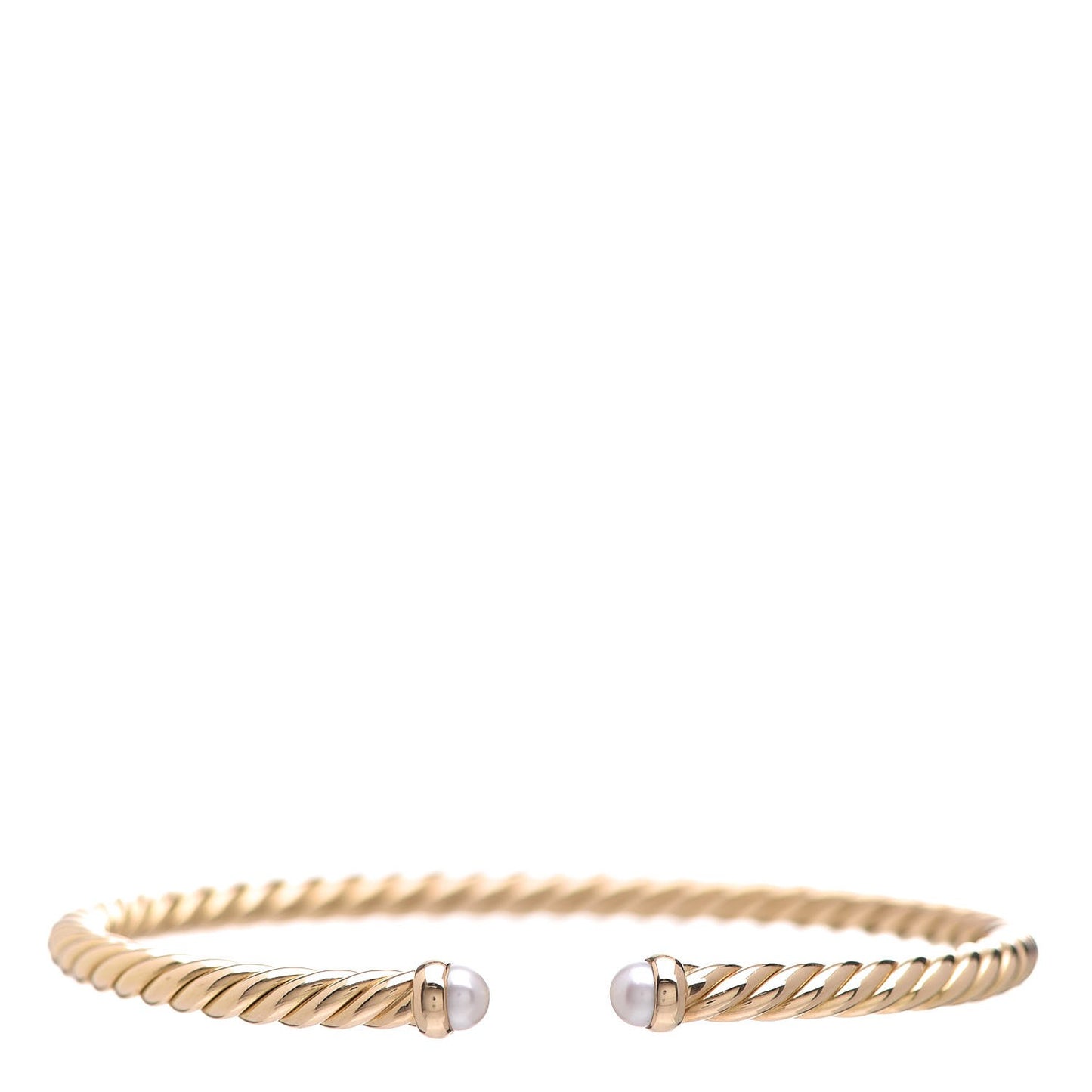 18K Yellow Gold Pearl 4mm Cablespira Bracelet