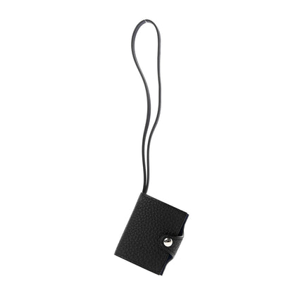 Hermes Togo Swift Verso Ulysse Nano Bag Charm Black Bleu Saphir 1 of 4