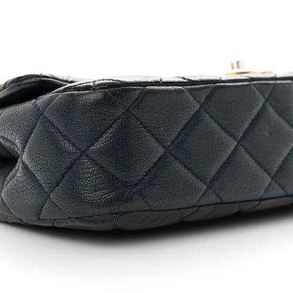 Chanel Patent Goatskin Quilted Medium CC Eyelet Flap Blue 9 of 12