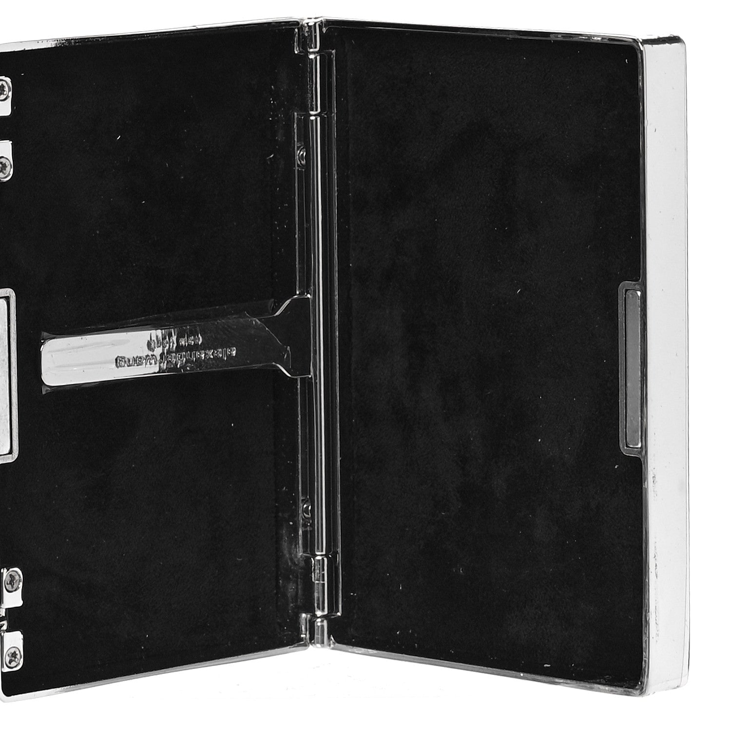 Alexander Wang Crystal Credit Card Wangloc Minaudiere Clutch Silver 5 of 9