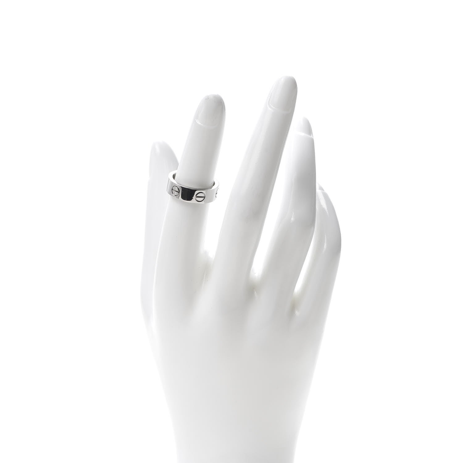 Cartier 18K White Gold 5.5mm LOVE Ring 50 5.25 2 of 6