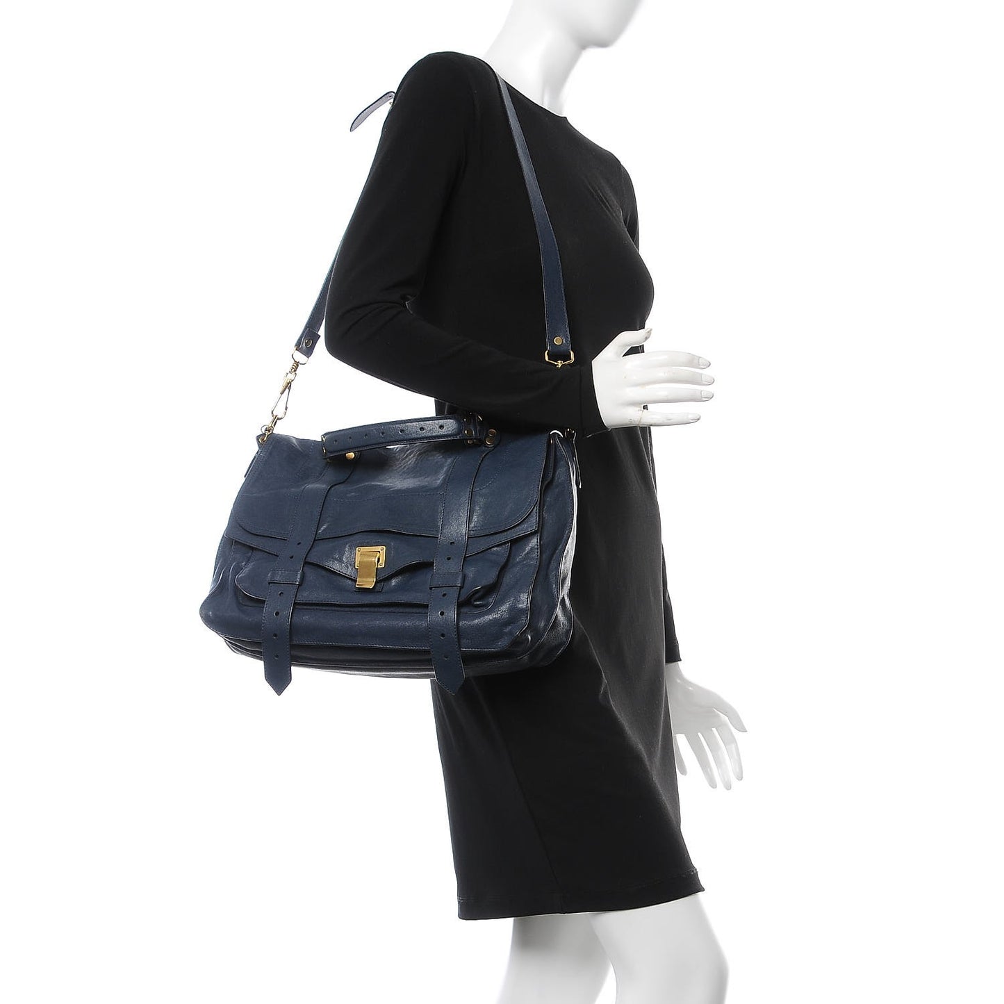 Lambskin Large PS1 Satchel Midnight