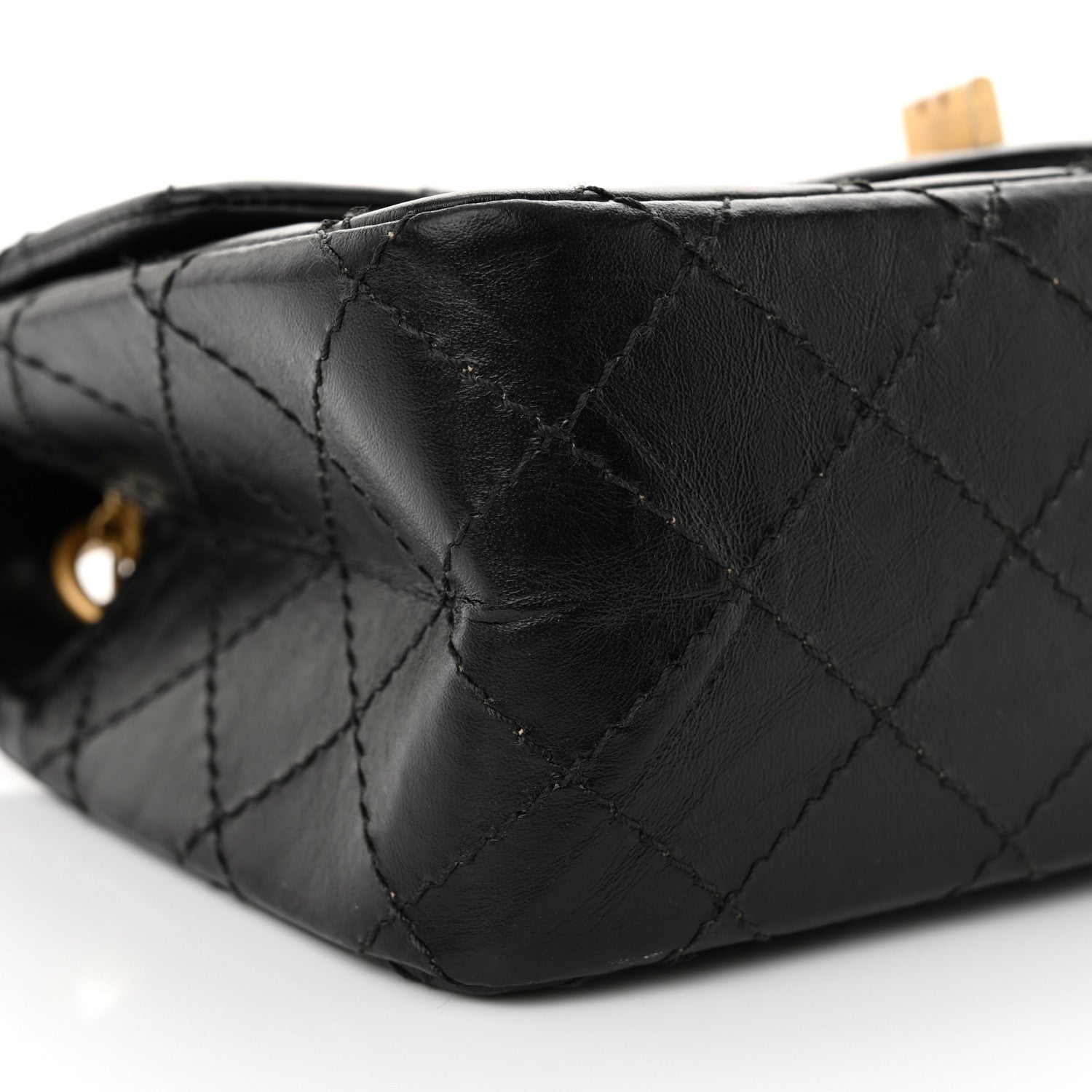 Chanel Aged Calfskin Quilted 2.55 Reissue Mini Flap Black 10 of 13