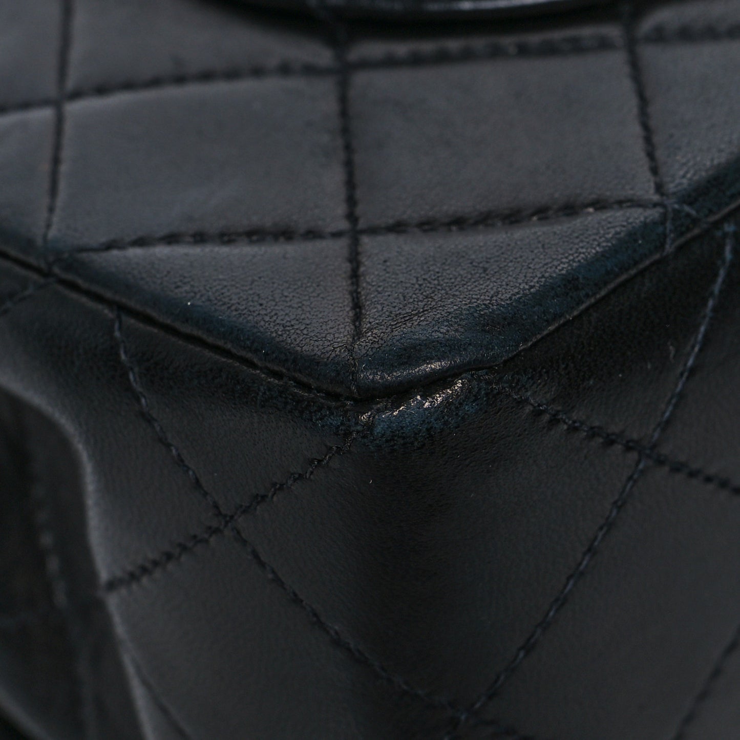 Lambskin Quilted Small Double Flap Black