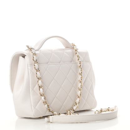 Chanel Caviar Quilted Medium Business Affinity Flap White 3 of 12