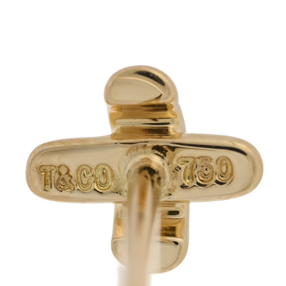 Tiffany 18K Yellow Gold 5mm Cross Stitch Earrings 4 of 4