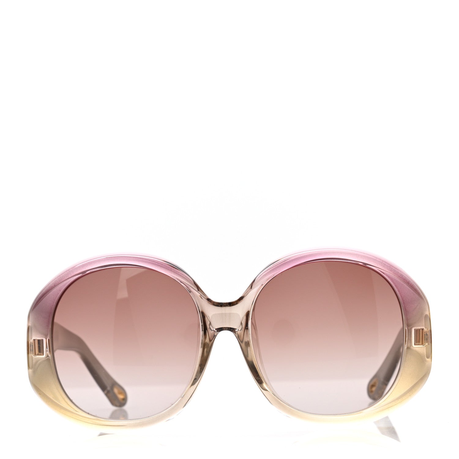 Chloe Oval Semi Transparent Qleo Sunglasses CE736SA Khaki 2 of 6