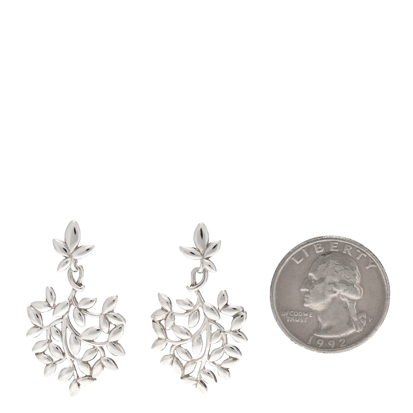 Sterling Silver Paloma Picasso Olive Leaf Drop Earrings