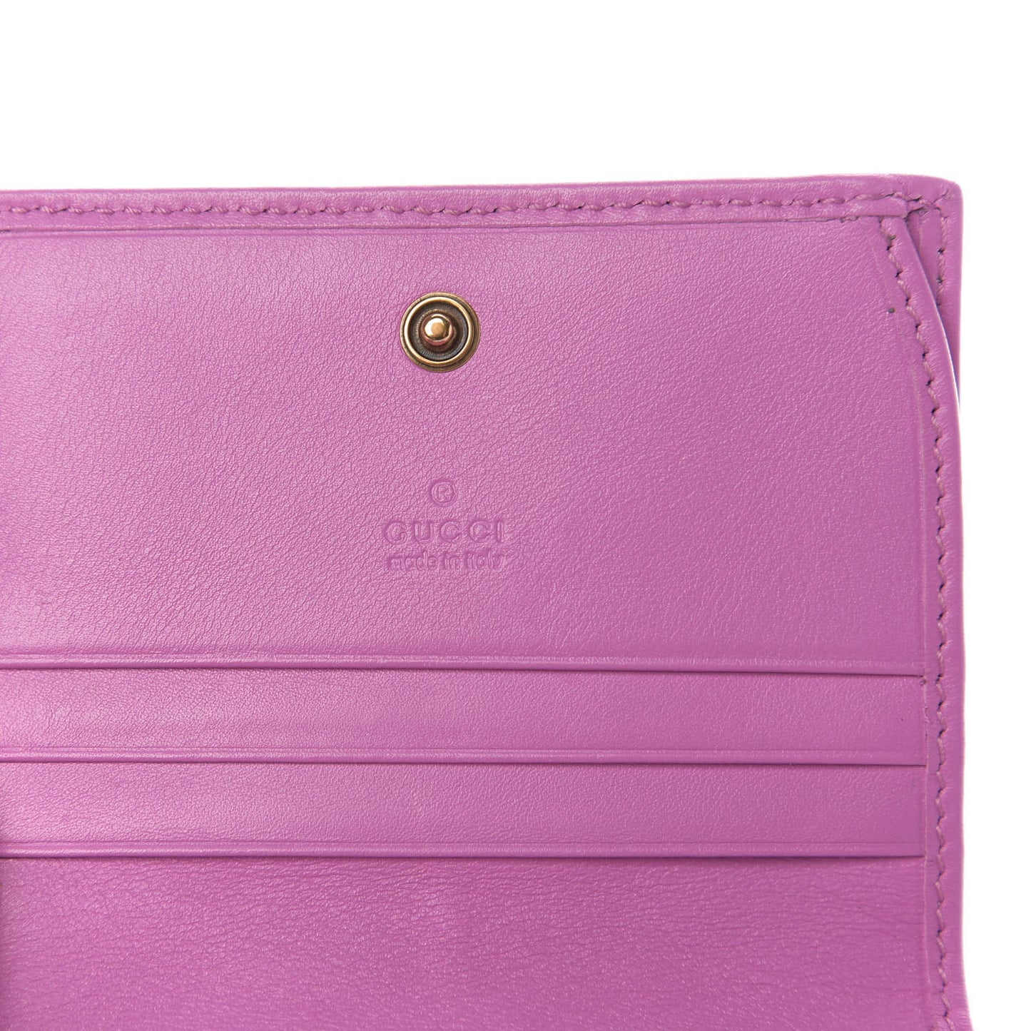Calfskin Matelasse GG Marmont Card Case Candy Mousse