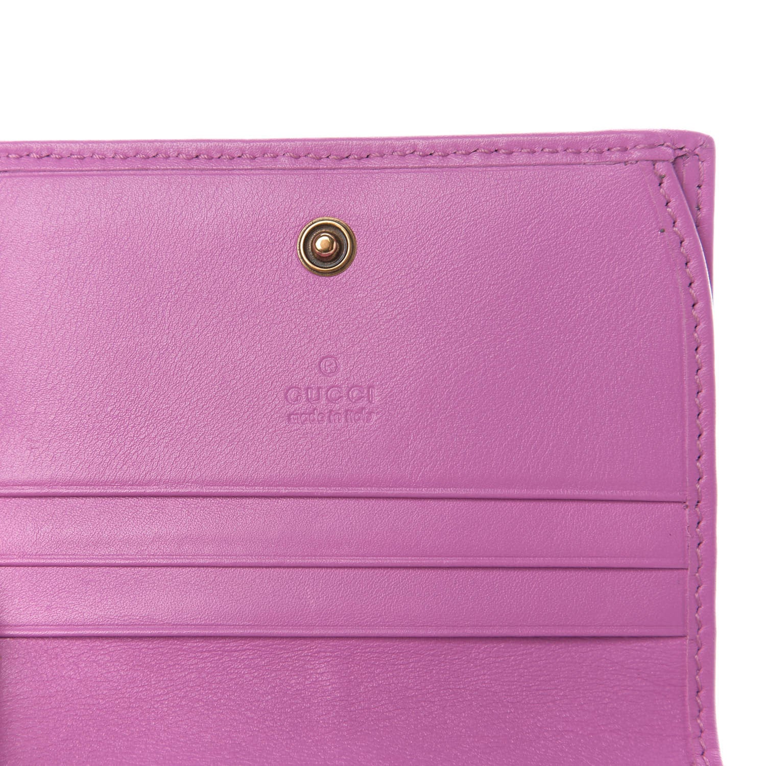Gucci Calfskin Matelasse GG Marmont Card Case Candy Mousse 5 of 7