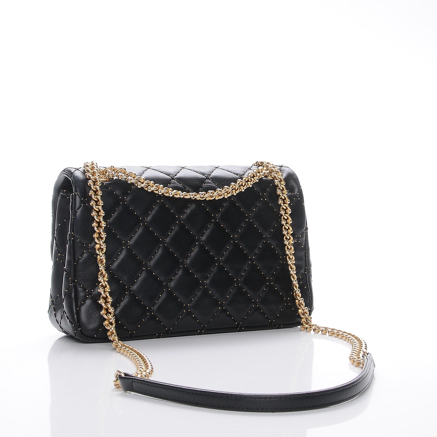 Chanel Lambskin Quilted Mini Studded Flap Black 3 of 8