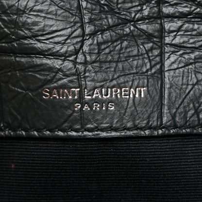 Saint Laurent Calfskin Crocodile Embossed Monogram Baby Niki Chain Satchel Algea 6 of 11